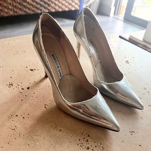 Manolo Balahnik silver heels